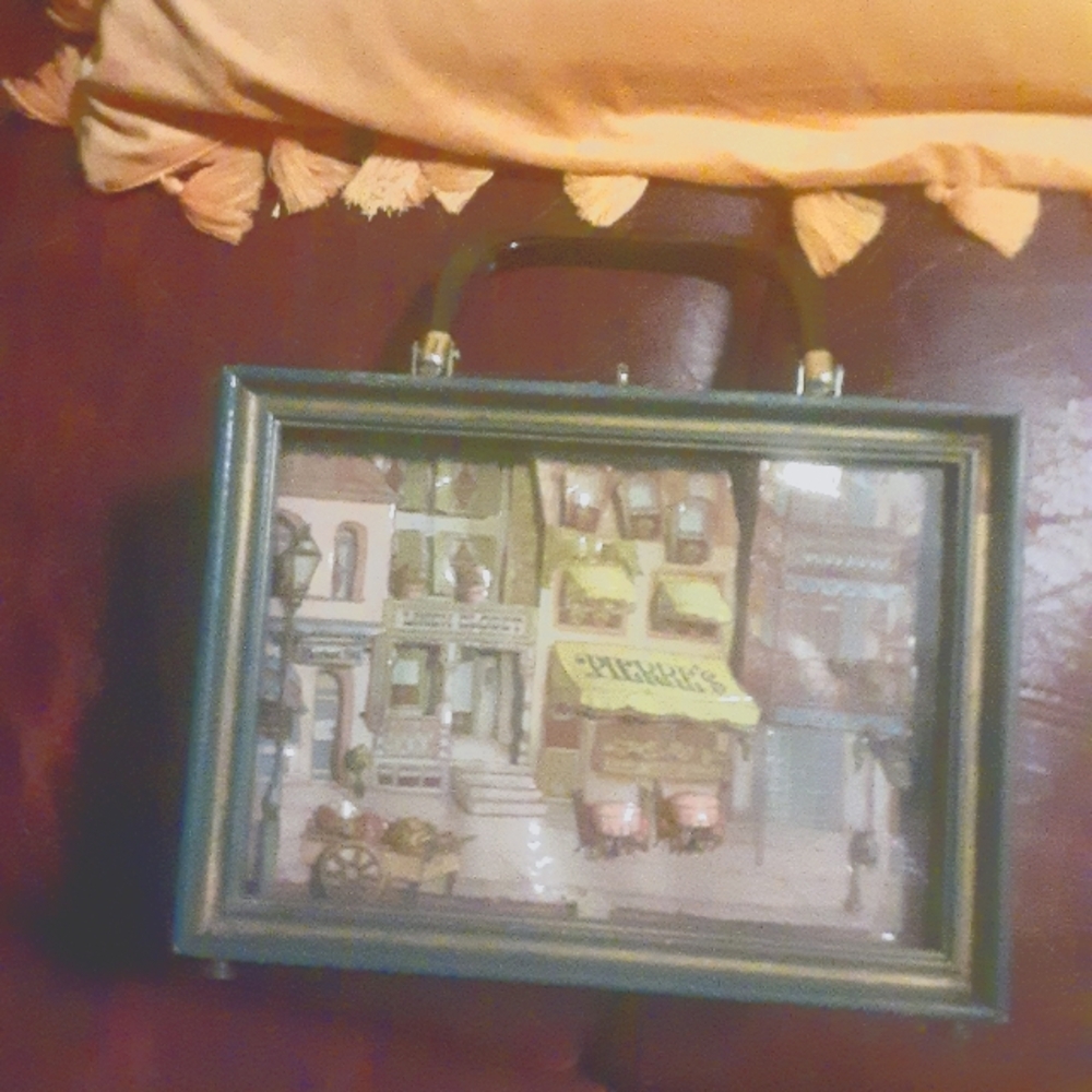 Vintage Unique wood purse.